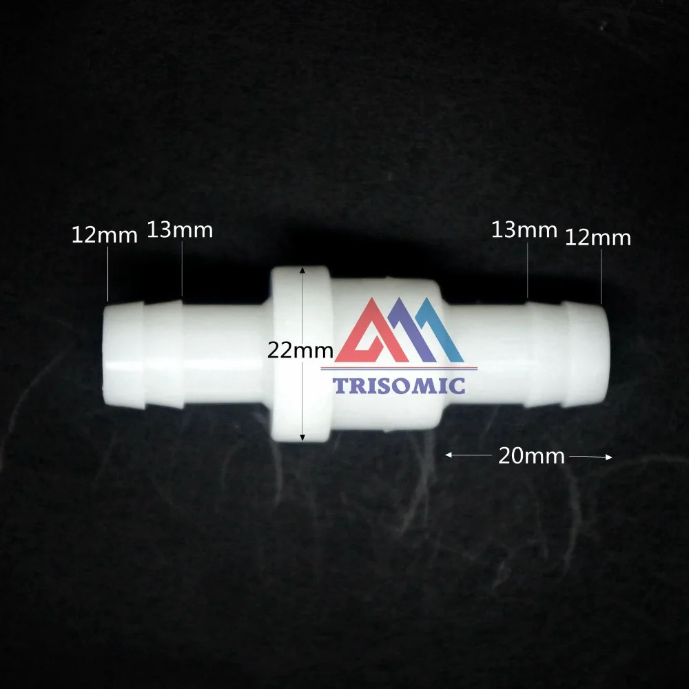 

12mm One Way Valve Material POM Non-Return Valve Check valve pressure 0.04MPA-1.0MPA white type acid and alkali resistant