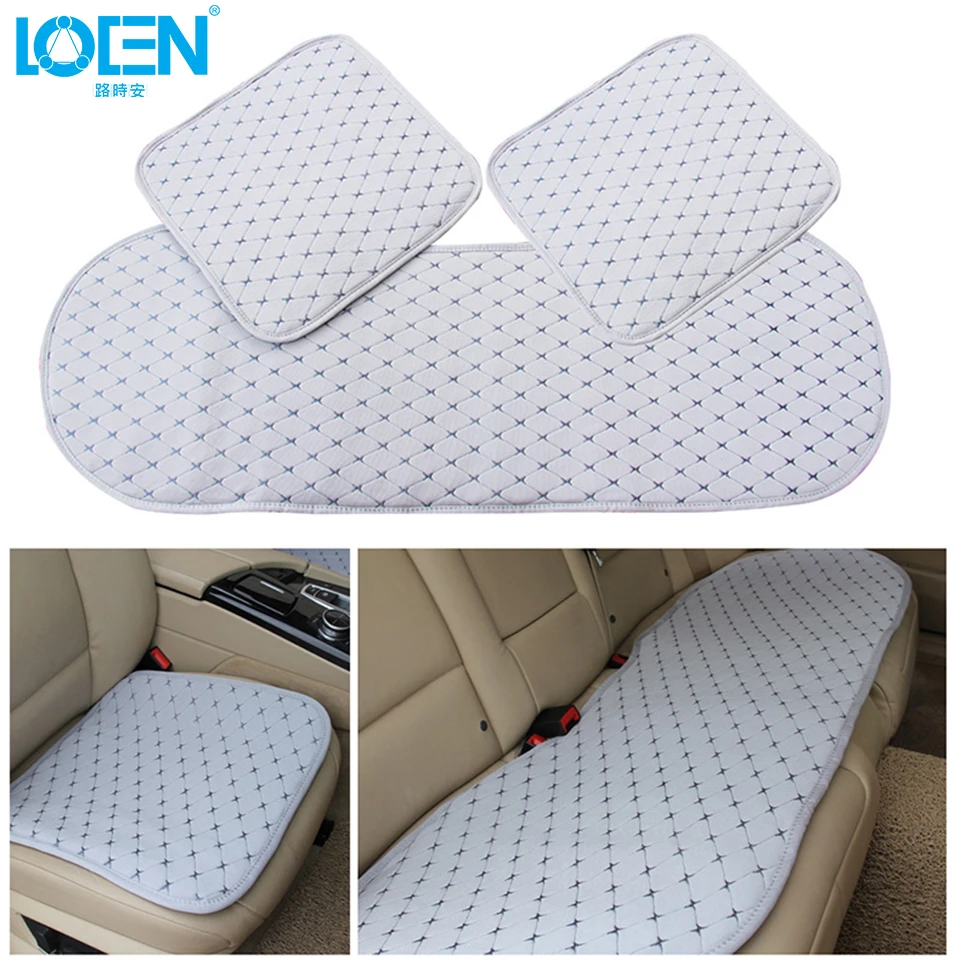 LOEN 1 set Universal Zipper detachable chair Car Seat cushion for 2pcs Front seat pad and 1pcs