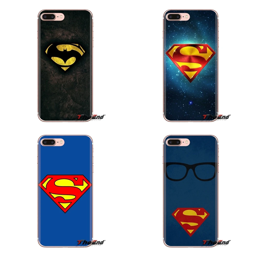 Superman Logo Soft Transparent Shell Covers For Samsung Galaxy S3 S4 S5 Mini S6 S7 Edge S8 S9 S10 Plus Note 3 4 5 8 9 |