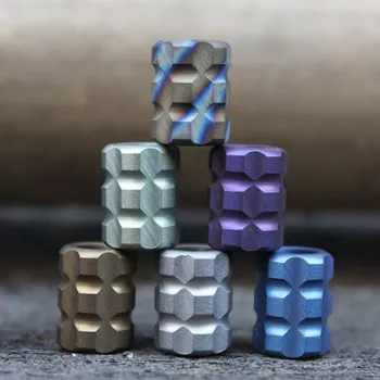 

1PC Multicolor Flame Pattern Titanium EDC Paracord Beads Umbrella Rope Cord Lanyard Pendants Knife Beads Knife Accessories