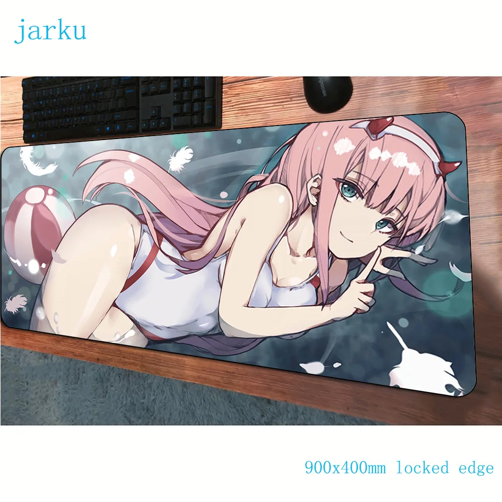 Коврик для мыши darling in the franxx padmouse 900x400x3 мм, игровой коврик для мыши в подарок, коврик для мыши для геймера, Настольный коврик высокого качества, коврик для мыши, ПК