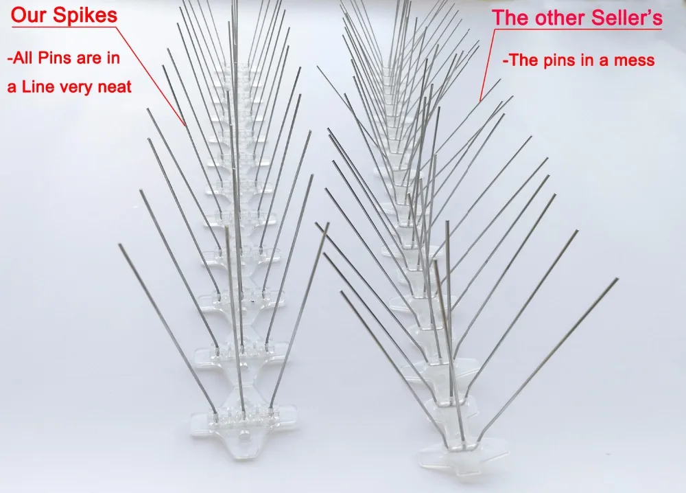 Экстра широкие шипы для птиц из нержавеющей стали, шипы для ограждения птиц, отпугивающие голубей, чаек против птичьего гнезда, посадка для птиц