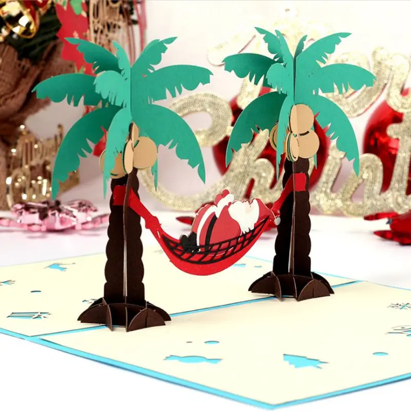  3D Pop Up Greeting Card Handmade Birthday Christmas Holiday Wedding Invitation - 32965851974