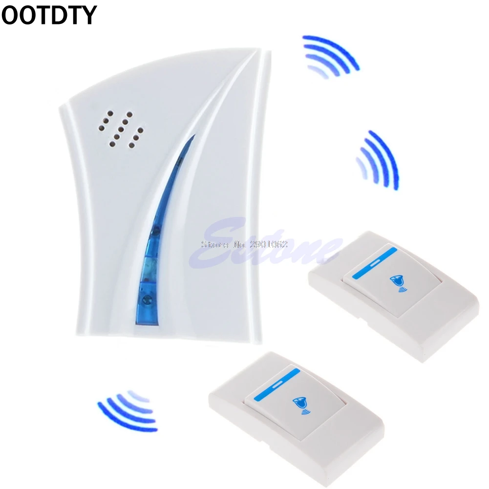

OOTDTY 36 Music Melody Tune Wireless Door Bell Chime Receiver +2 Remote Control Button -B119