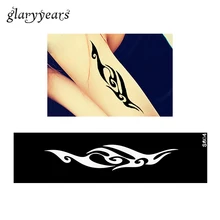 1 шт., маленький индийский полый трафарет для татуировки на руку, сделай сам, здоровье, тело, искусство, браслет, полоса, узор, дизайн, хна, трафарет для татуировки S604