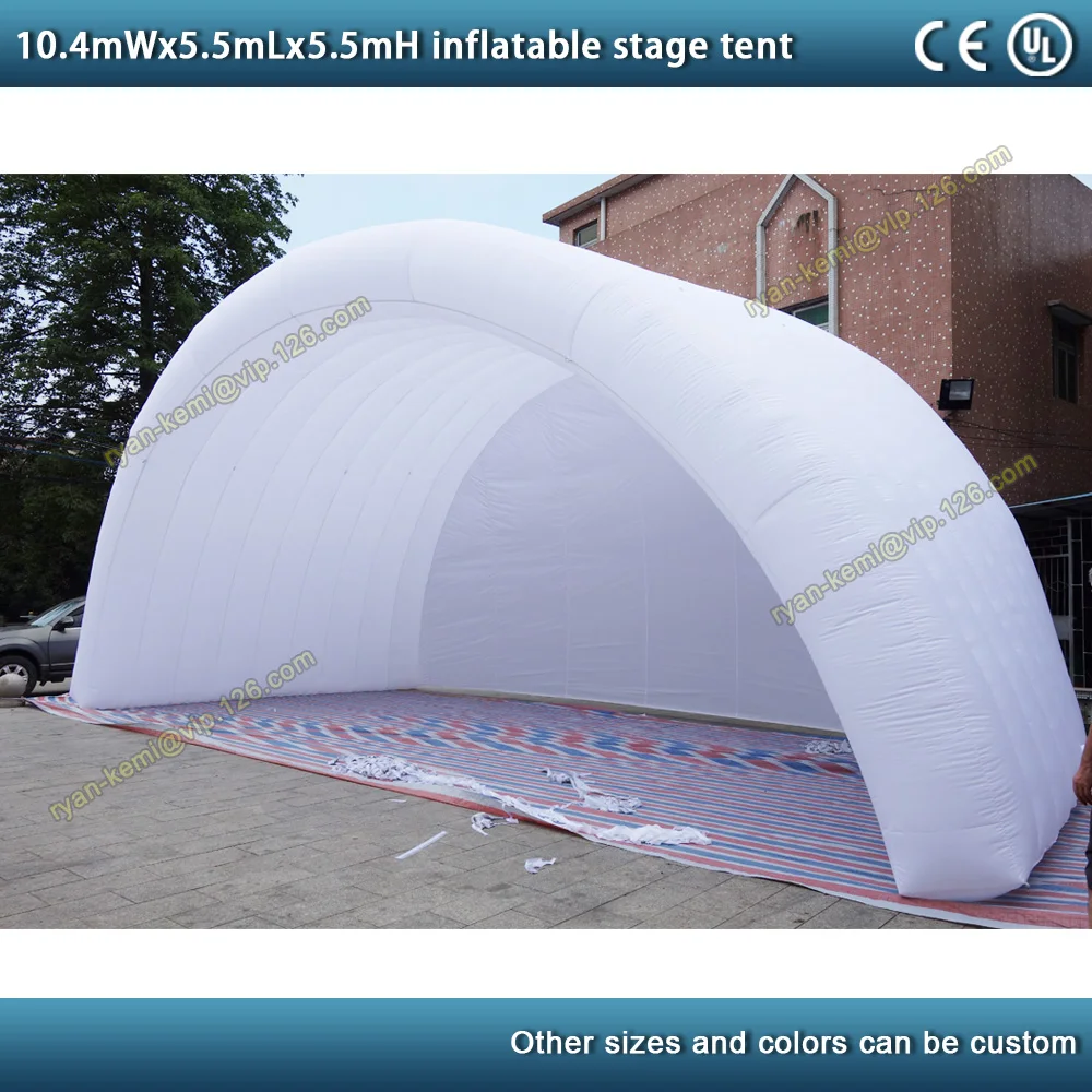 10.4mWx5.5mLx5.5mH гигантские надувные стадии палатка надувная палатка тоннель Покрытия Шатер мероприятий на открытом воздухе надувные свадебный