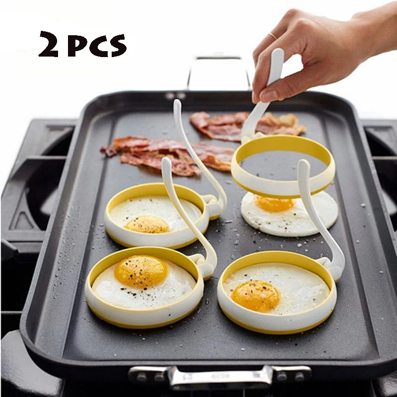 

ULKNN 2PCS Silicone Egg Mold DIY Round Shape Pancake Cake Cookies Mould Maker Kitchen Cooking Gadgets egg cooker 19001