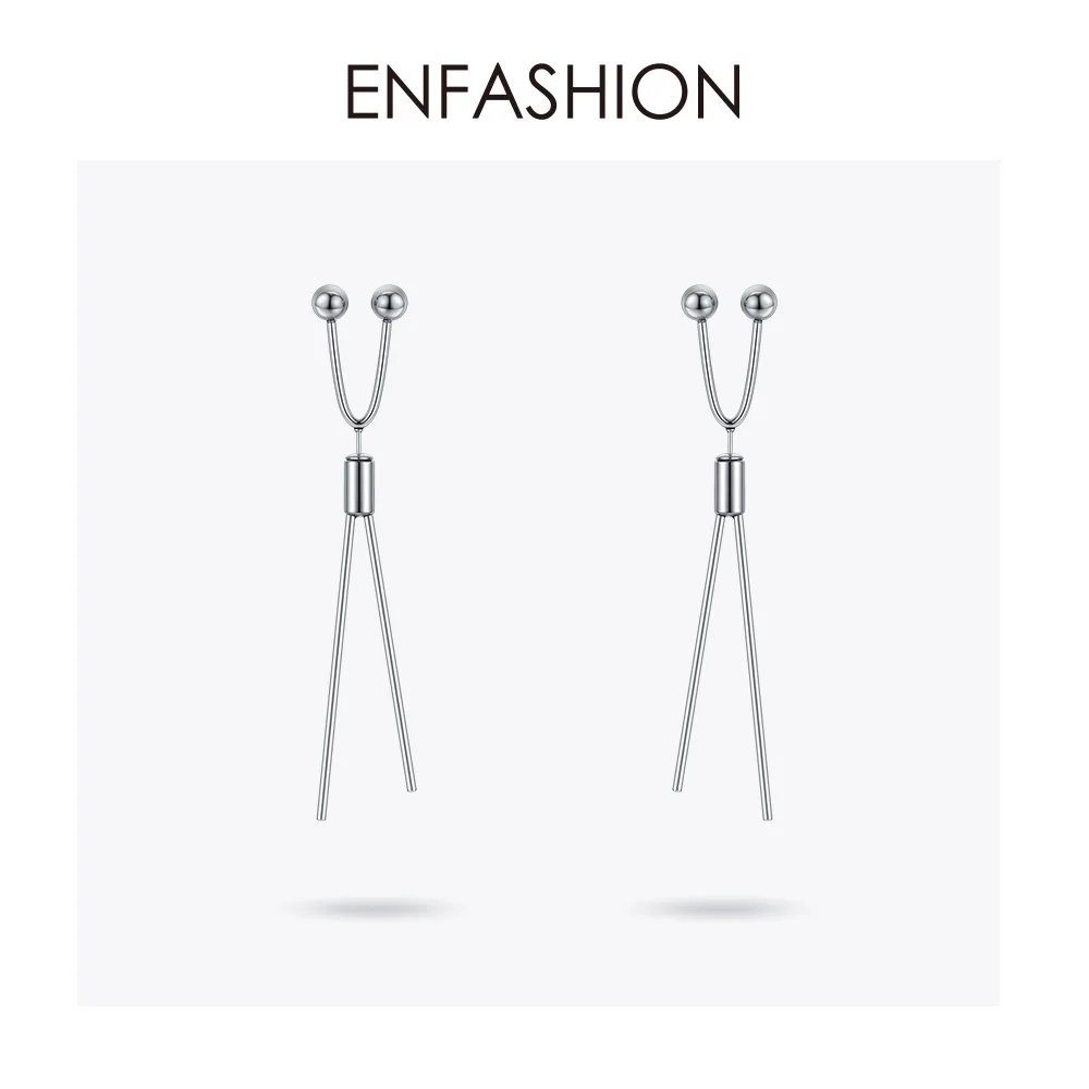 ENFASHION панковские геометрические серьги-гвоздики для женщин, большие объемные длинные серьги-гвоздики, модное ювелирное изделие oorbellen EC1034