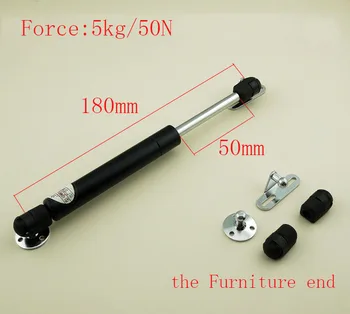 

Free shipping 180mm central distance, 50 mm stroke, pneumatic Auto Gas Spring, Lift Prop Gas Spring Damper the Furniture end