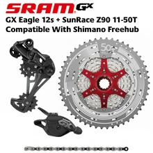 SRAM GX EAGLE Grip shift/рычаг переключения передач 12 скоростей+ кассета sunracing Z90 11-50T 12 Скоростей, совместимая с SHIMANO Freehub