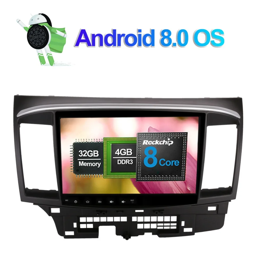 

10.1'' IPS HD Android 8.0 Octa Core 4GB RAM Car Radio Stereo GPS Navigation For Mitsubishi Lancer 2007-2016 Multimedia Player