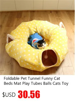 Warming Cat Cave Bed House Pet Sleeping Bag For Small Dog Cats Hamster Soft Removable Mat Nest Houses With a Playing Ball