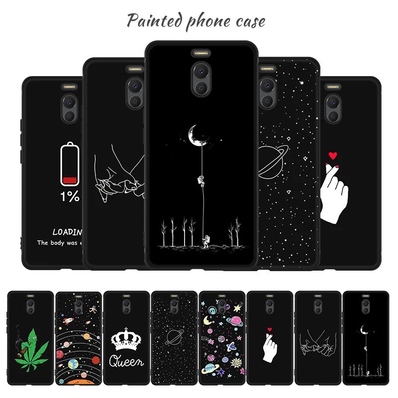 

Printing Pattern Case For Meizu 16 16th 16X M5 M6 Note M6S M5C Lover Heart Matte Phone Cases Protective Cover Matte Conque