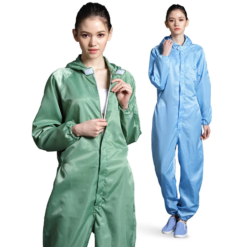 

Anti-static Coveralls Clean Clothes Hood Cleanroom Garments Clean food Dust-proof Paint Work Clothing Unisex Protective overalls