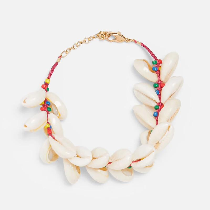 KBJW New Cowry Shells Bohemian Ankle 2pcs/set Handmade Multi-Color Beads Hand/Foot Statement Jewelry Casual Anklet for Women | Украшения и