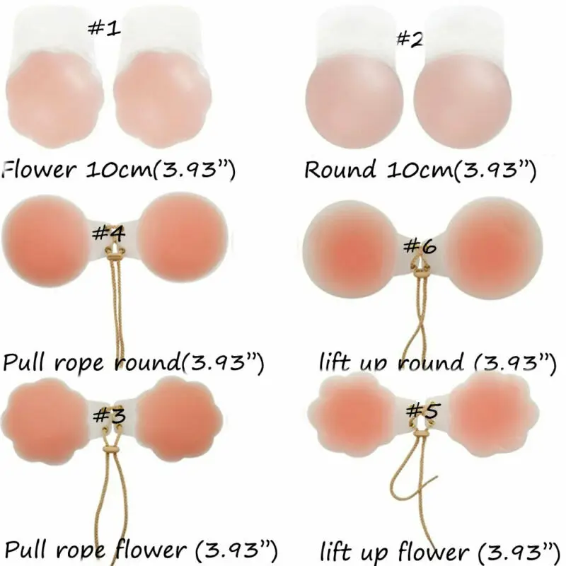 Подушечка для бюстгальтера многоразовая самоклеящаяся силиконовая 2x Взрывная подушечка Pasties лепесток наклейка на грудь невидимая накладка на сосок интимные аксессуары