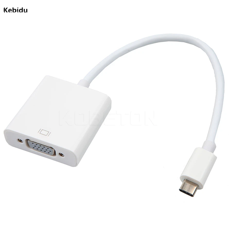 Kebidu USB 3 1 Type C к VGA Аудио адаптер кабель конвертер для Macbook 12 дюймов компьютер мини