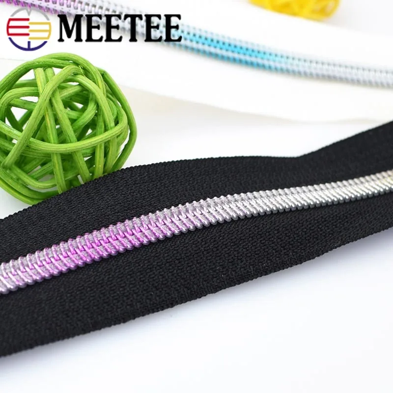 Черный белый цветной 5 # открытый конец нейлоновая молния для шитья DIY спортивное