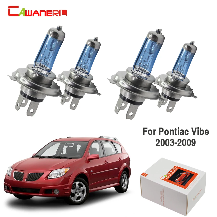 

Cawanerl 4 X H4 100W Halogen Bulb 4300K 12V High Power Car Light Source Headlight Head Light For Pontiac Vibe Wagon 2003-2009