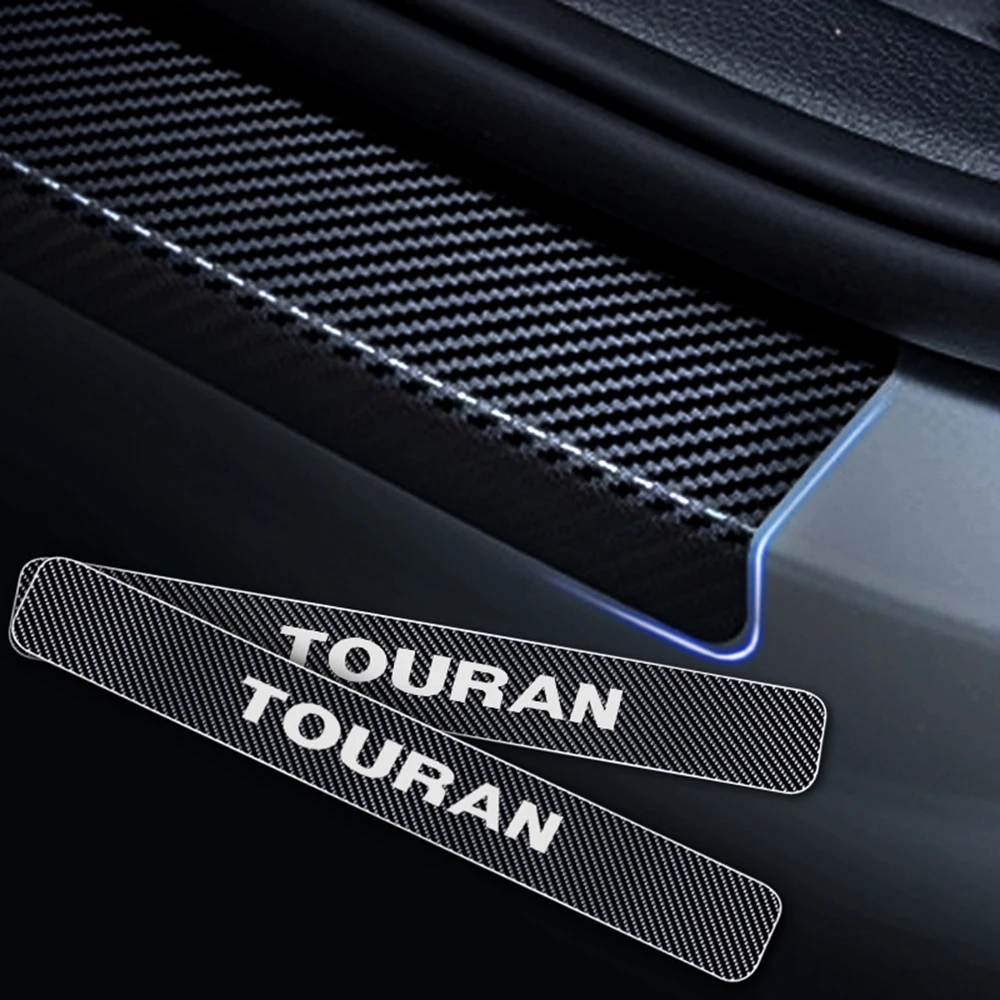 Vinílicos para Porta de Carro Bem-vinil para Pedal de Porta Proteção em Fibra de Carbono Acessórios para Carro Peças de Pçs Adesivos Volkswagen Touran vw 4 7 High Quality Automóveis e motos