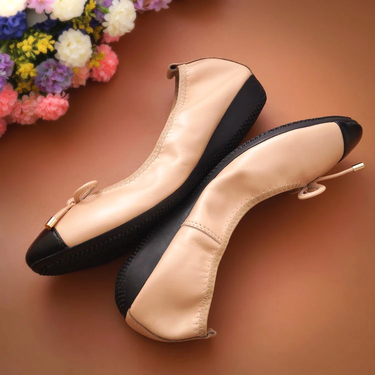 Women Genuine Leather Flat Shoes Newest Style Female Single Shoes Women Flats Shallow Mouth Balerinas Shoes For Woman Plus Size (36)