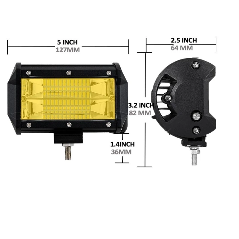 1 шт. 72 Вт 54 Вт 84 Вт пятно 5 "светодиодный свет работы 12 В 24 В 6000 К светодиодный лампы для автомобилей для внедорожник ATV RZR пикап светодиодный