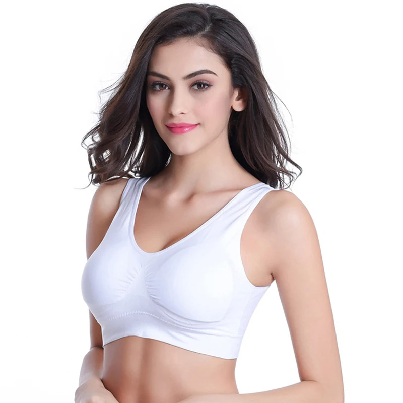 

NEW Womens Sport Bra Fitness Yoga Running Vest Underwear Padded Crop Tops Underwear 9 Colors No Wire-rim Bras Female