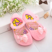 Flowers girl shoes 2017 children Summer Princess beach Sandals kids toddler Jelly Baby Rain Boots