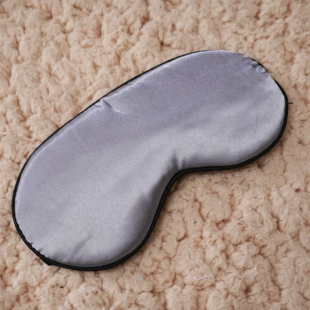 9 Colors Pure Silk Sleep Eye Mask Travel Accessories Padded Shade Cover Travel Relax Aid Blindfold Comfort Sleeping Aids Protect 6