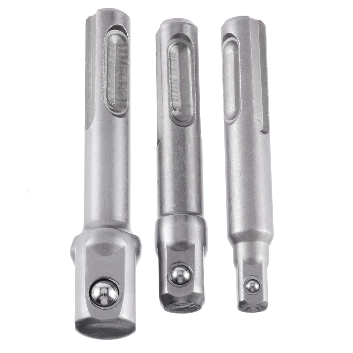 3pcs/set 1/2'' 3/8'' 1/4'' Socket Nut Driver Adapter Drill Bit Extension Power Bar Bits For Sds Plus Drills Chuck Hammer