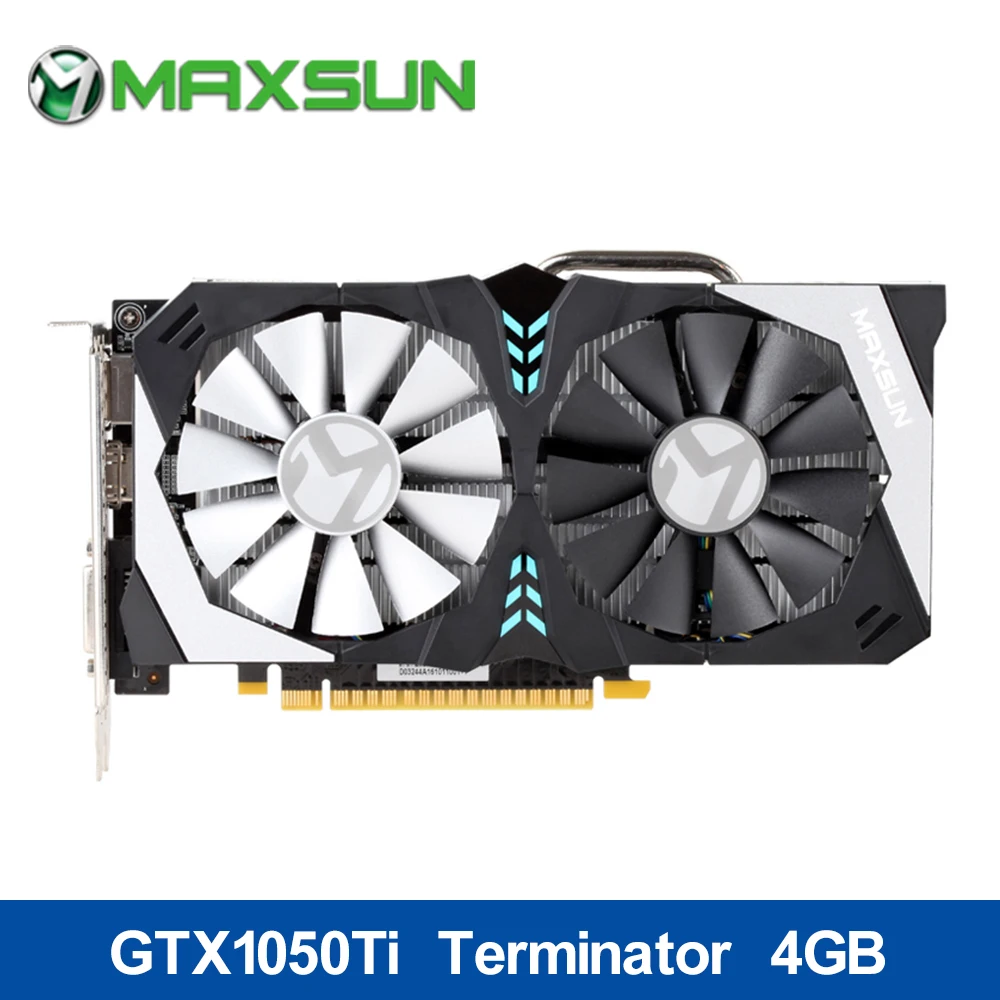 MAXSUN NVIDIA GeForce GTX1050Ti Терминатор 4G Графика карты GDDR5 1921 1392 МГц 128bit 7000 видеокарта HDMI + DP