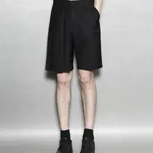 27-46 г. Новая мужская одежда стилист GD уличной моды Складки несимметричный свободные пять очков шорты Большие размеры костюмы