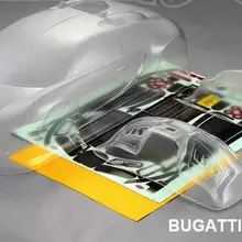 1/10 масштаб 195 мм bugatti-veyron версия прозрачный корпус ПК Onroad fouring rc автомобили для kyosho tamiya hpi fs redcat hsp ace gt4