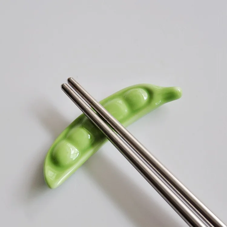 2pcs/lot Chinese Vegetables Shape Chopsticks Holder Stand Ceramic