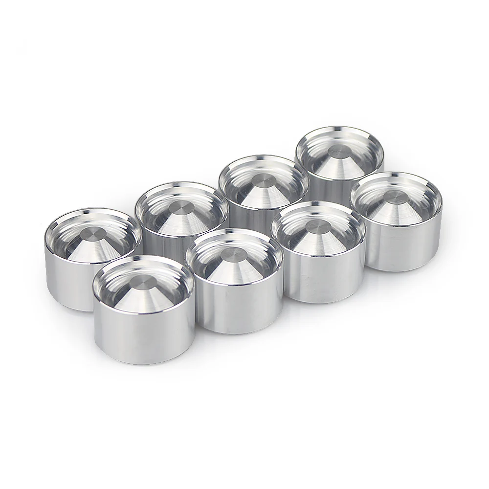 

8PCS For Car ALUMINUM STORAGE CUPS Center Spot Inside Cup NAPA 4003 WIX 24003 OD 1.797" +/-.004 Auto Accessories Silver Color