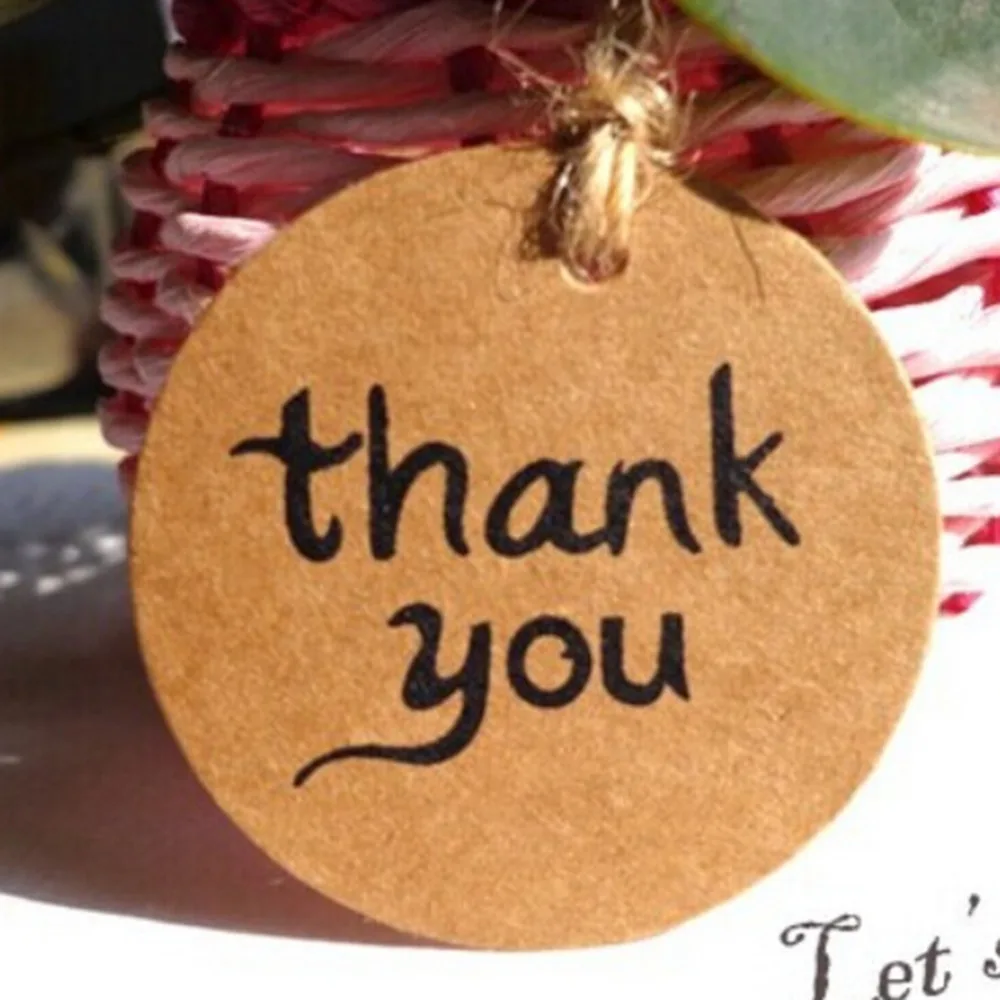 100 шт./лот спасибо этикетки Подарочная коробка конфет этикетка декоративная
