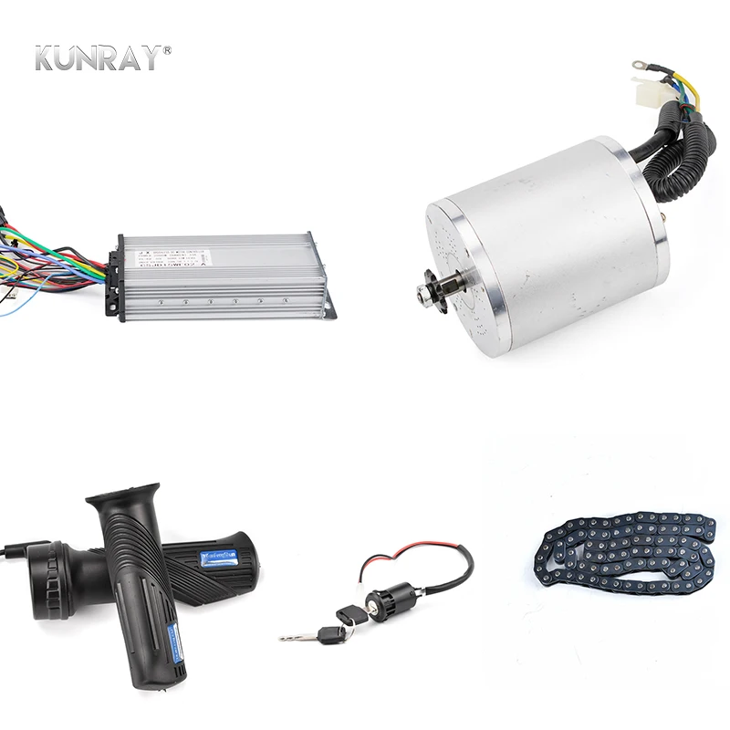 Бесщеточный мотор KUNRAY 48V 1500W 1600W DC комплект для переоборудования электрического