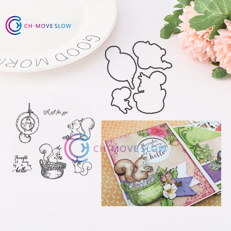 THINKING OF YOU # 3 die cuts scrapbook cards