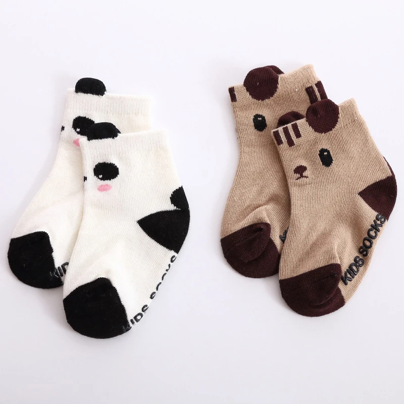 Весенне-осенние носки для малышей милые Нескользящие дышащие хлопковые носки с рисунками животных носки-башмачки для малышей meias infantil