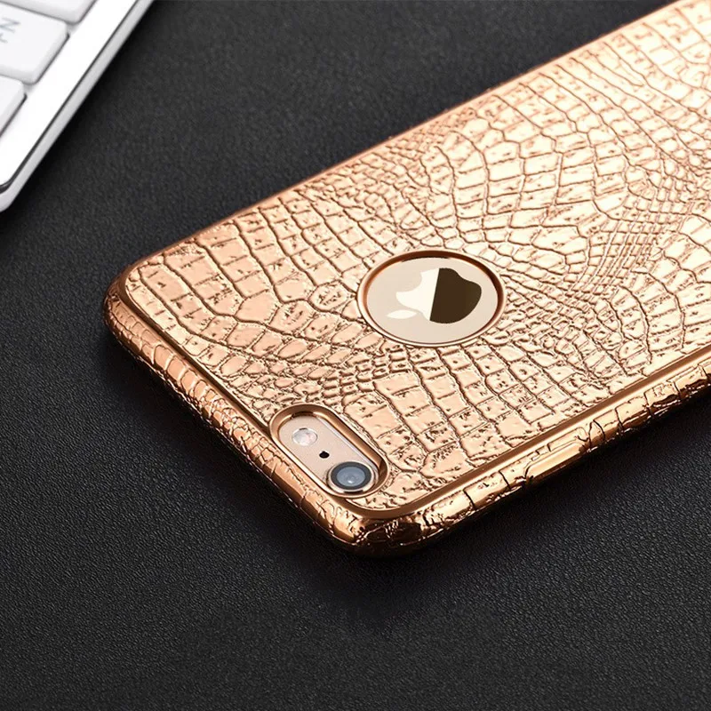 New Luxury Crocodile Snake Print Plating Case For iPhone 7 6 6s 4.7 New Luxury Crocodile Snake Print Plating Case For iPhone 7 6 6s 4.7