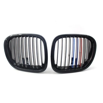 

For BMW Z3 1996-2002 96-02 GLOSS BLACK w/ M COLOR GRILLE FRONT GRILL