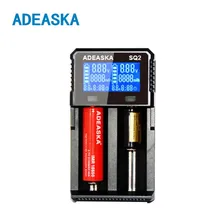 ADEASKA S Q2 Digital 18650 26650 18350 10440 18500 Pantalla LCD Cargador de Batería cargador carregador bateria de prueba de la capacidad