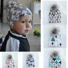 Шапка для новорожденных; детская шапка для девочек с помпонами; детские вязаные хлопковые Шапки для малышей; шапочки для детей; реквизит для фотосессии для мальчиков