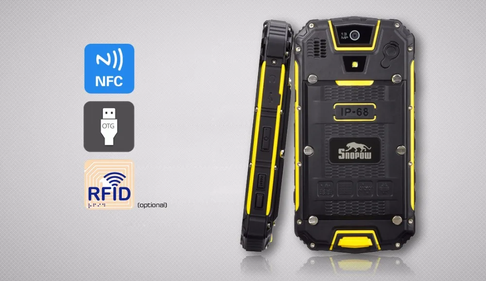 Оригинальный Snopow M5 4G LTE Walkie Talkie PTT смартфон MTK6735 2 GB 16 4 5 ''NFC OTG 13MP IP68