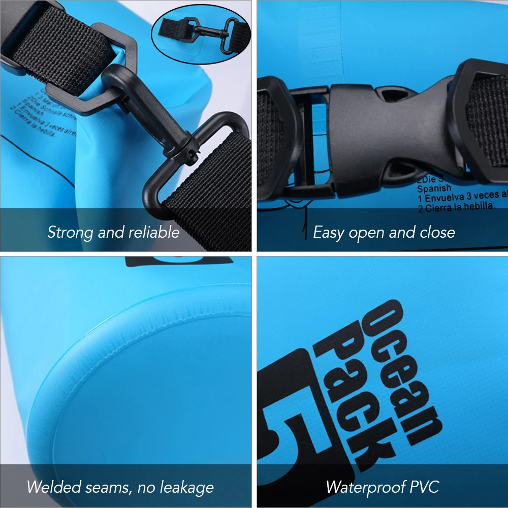  10L /15L /20L /30L Outdoor Waterproof Dry Backpack Water Floating Bag Roll Top Sack for Kayaking Ra - 33027384916