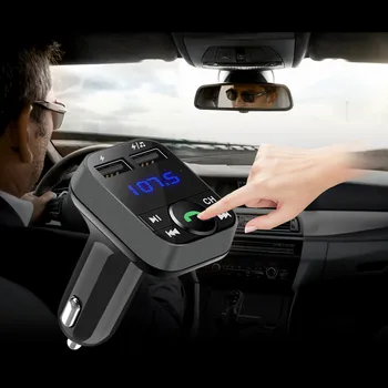 

Fast Charging Module Bluetooth Car USB Charger FM Transmitter Wireless Radio Adapter MP3 Player Radio Hands-Free Car Kit #N