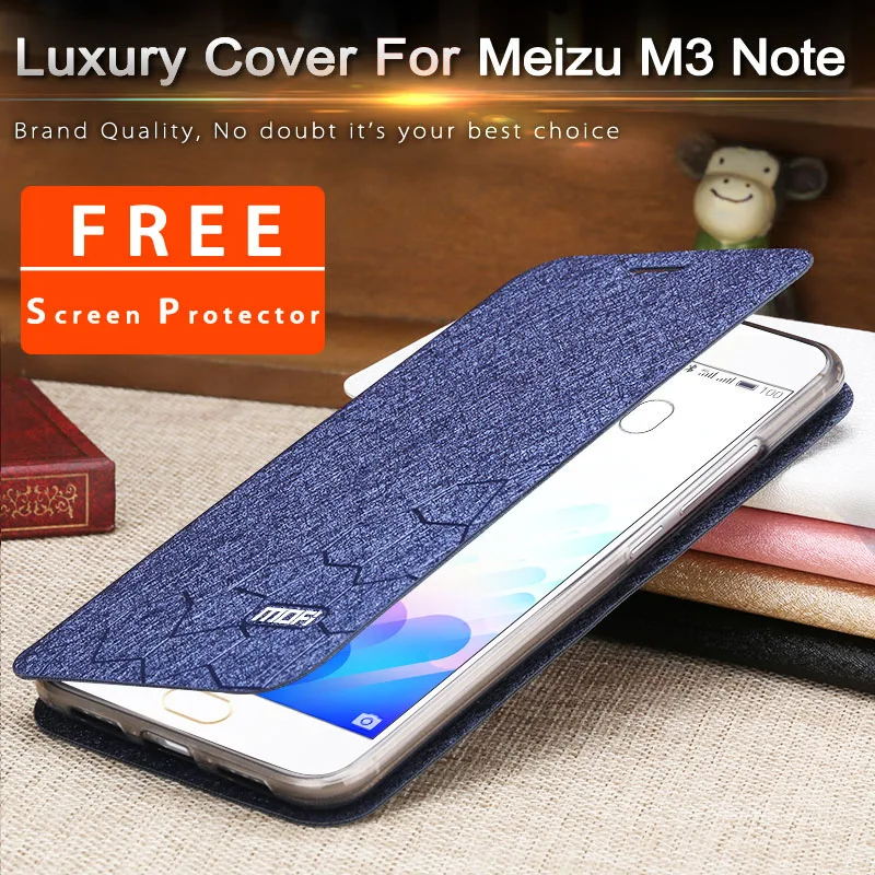 meizu m3 note cover silicon soft flip mofi fundas meizu m3note phone bag 5 5inch meizu