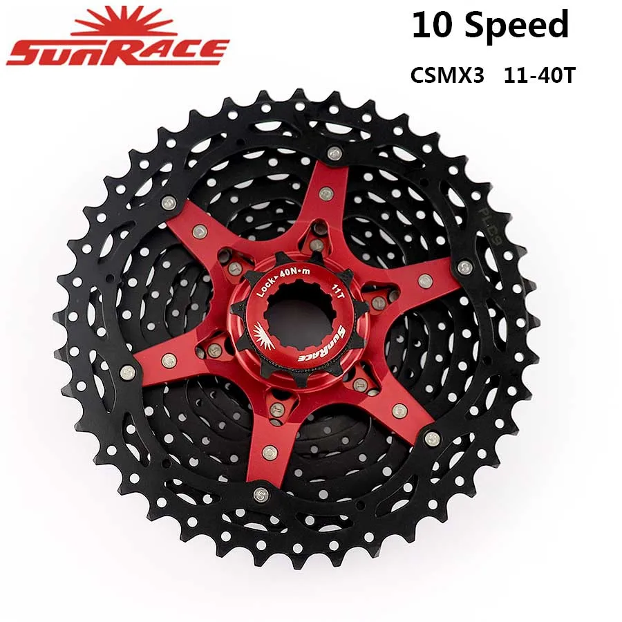 SunRace 10 Speed Cassette CSMS3 CSMX3 11-40T 42T 46T Bike Cassette fit Shimano SRAM Flywheel 11-40 11-42 11-46 10s Cassette