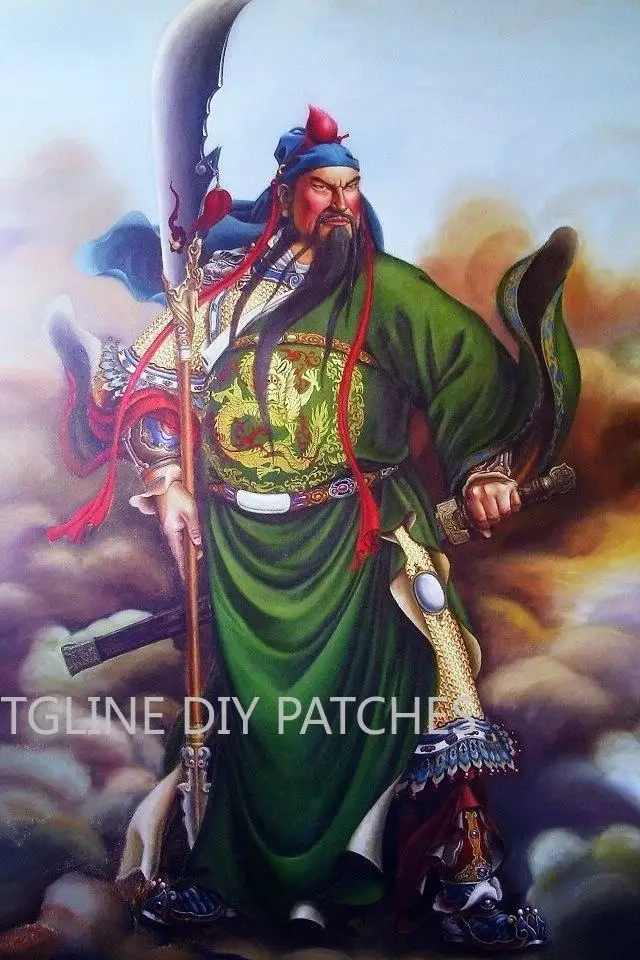 1 шт. вышитая аппликация Guan Yu с героем китайской истории нашивки для одежды сделай