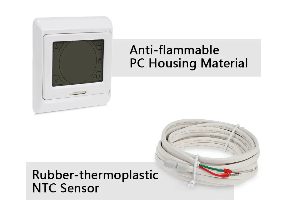 Еженедельное Программирование терморегулятор сенсорный экран нагревательный термостат для теплого пола электрическая система отопления регулятор температуры